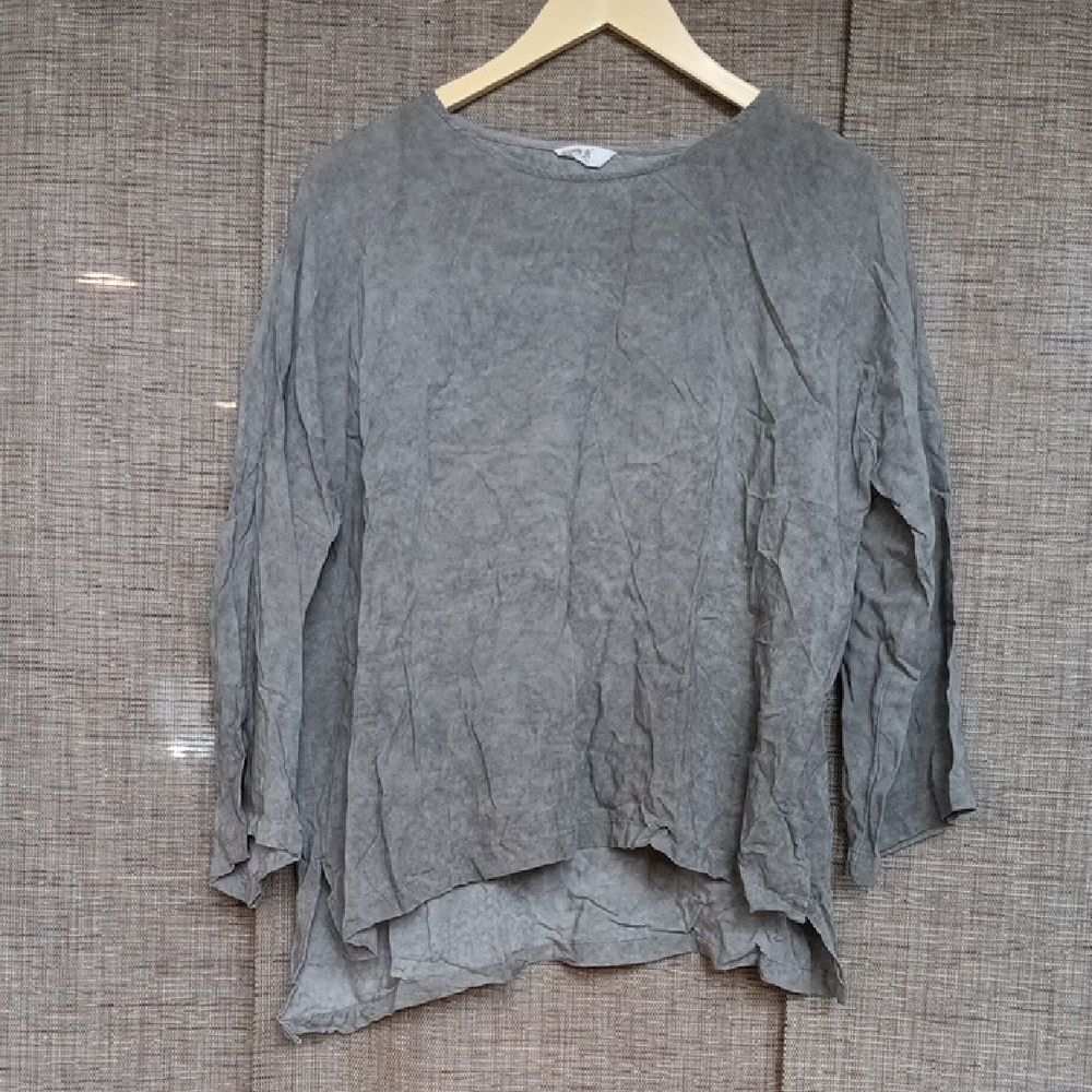 Garment Dyed Kimono Sleeve Cotton Top